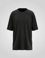 Round Neck Over Size T-shirt Black
