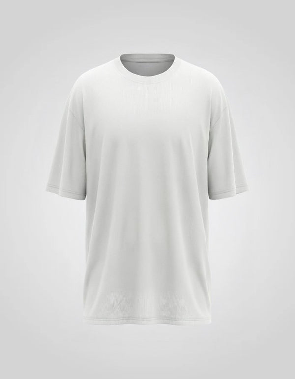 Round Neck Over Size T-shirt White